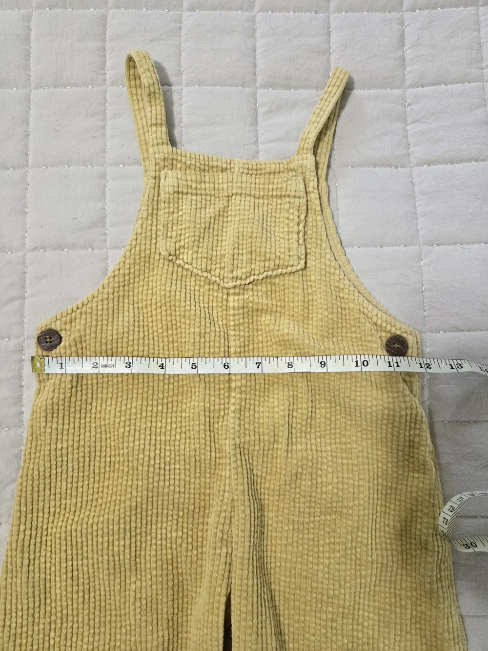 Zara Yellow Corduroy Kids Overalls Romper